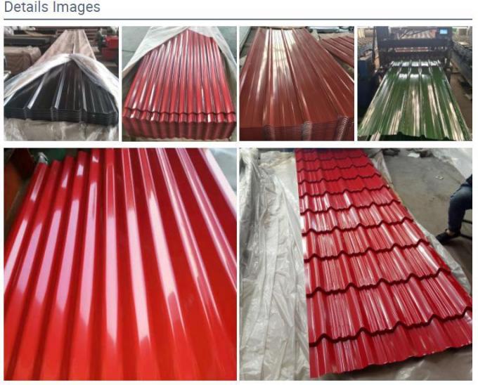 La hoja que cubría acanalada galvanizada SGCC/CGCC acanaló cubrir la placa revestida del color caliente de la venta de la hoja